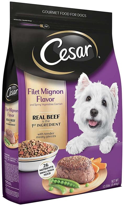 Cesar Small Breed Dry Dog Food Filet Mignon, Real Beef, 12 lb. Fast Shipping - Chihuahua Style