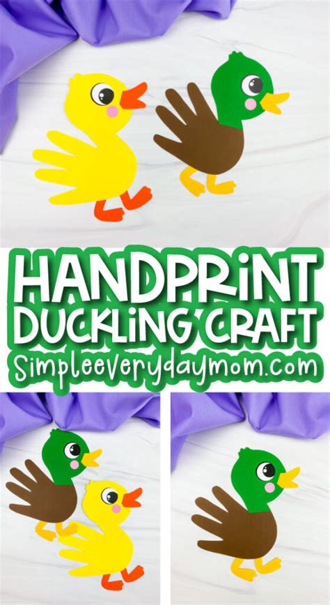 Duck Handprint Craft For Kids [Free Template]