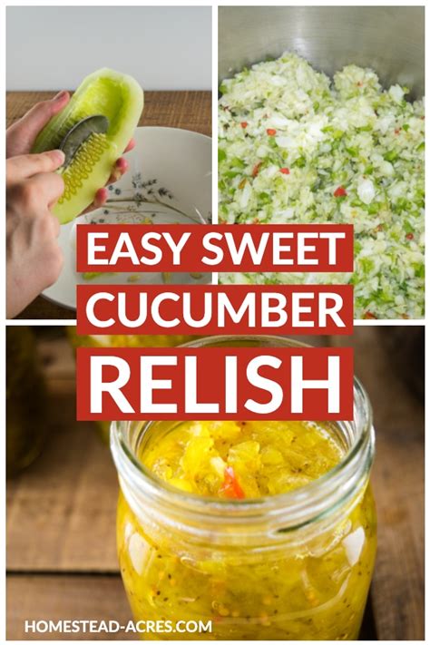 Easy Homemade Sweet Cucumber Relish - Homestead Acres