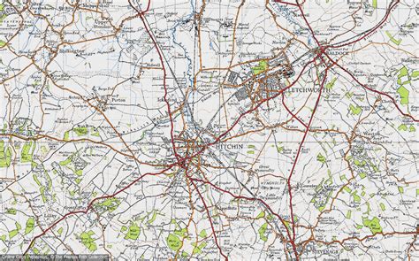 Historic Ordnance Survey Map of Hitchin, 1946