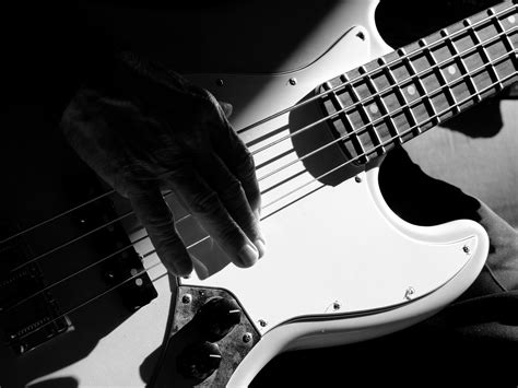 bass guitar black and white - Clip Art Library