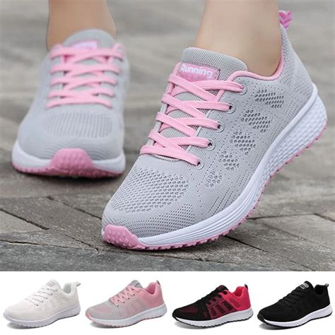 Sport Shoes For Women Tennis Shoes 2020 Lace-up Fashion Breathable Mesh ...