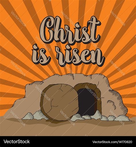 Christ is risen Royalty Free Vector Image - VectorStock