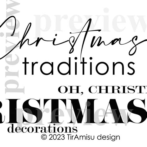 Christmas Word Art Digital PNG Clipart, Art Journal Printable Inspirational Quotes, Labels ...