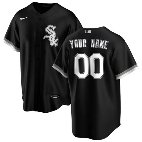 Men's Chicago White Sox Nike Black Alternate Replica Custom Jersey