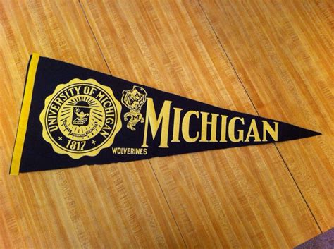 University of Michigan Vintage Felt Pennant