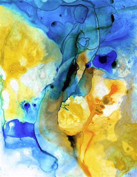 Yellow And Blue Abstract Art