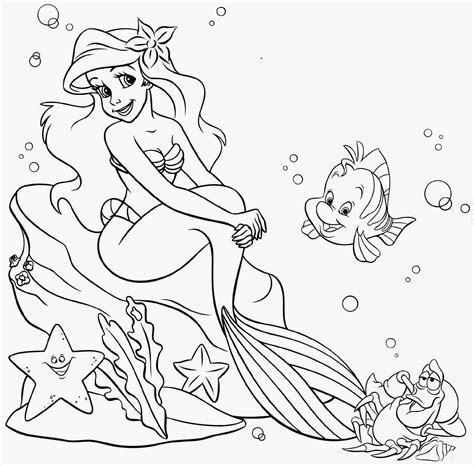 Disney Little Mermaid Coloring Pages at GetDrawings | Free download