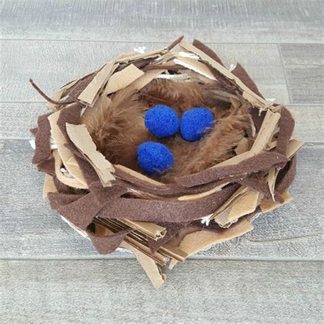 Bird Nest Preschool Craft with Mixed Materials | Bird nest craft ...