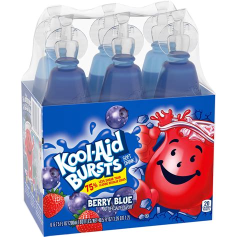 Kool-Aid Bursts Berry Blue Artificially Flavored Drink, 6 ct. Package - Walmart.com - Walmart.com