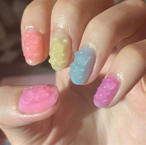 gummy bear – Nails | Bears nails, Pastel nails designs, Kawaii nails