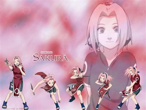 Download Naruto Anime Sakura Fight Stance Wallpaper | Wallpapers.com