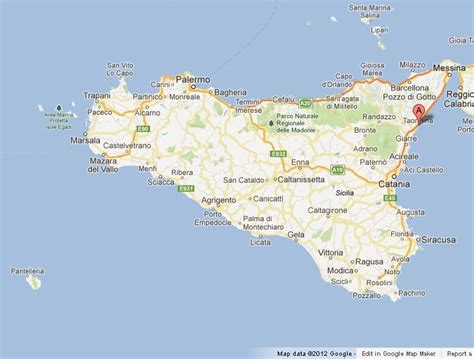 Taormina on Map of Sicily - World Easy Guides