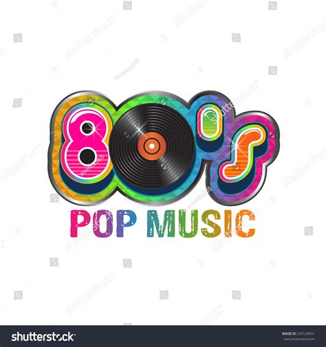 80s Pop Music Logo. Vector Design - 233128591 : Shutterstock