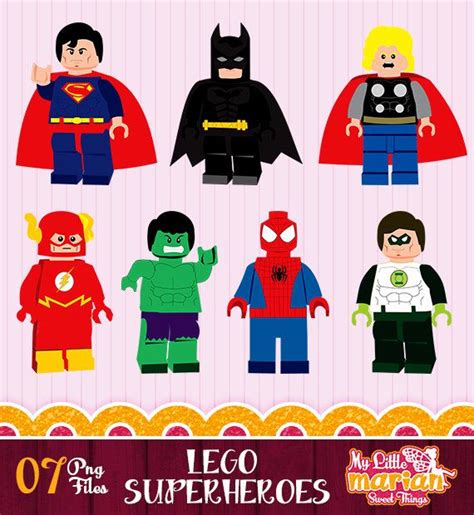 Lego Superheroes collection Digital Art от MyLittleMarian на Etsy ...