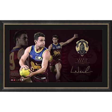 Lachie Neale Brisbane Lions 2020 Official Afl Brownlow Medal Lithograp ...