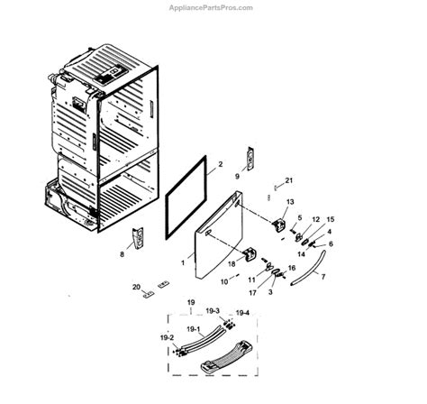 Parts for Samsung RF260BEAESR/AA-0001: Freezer Door Parts ...