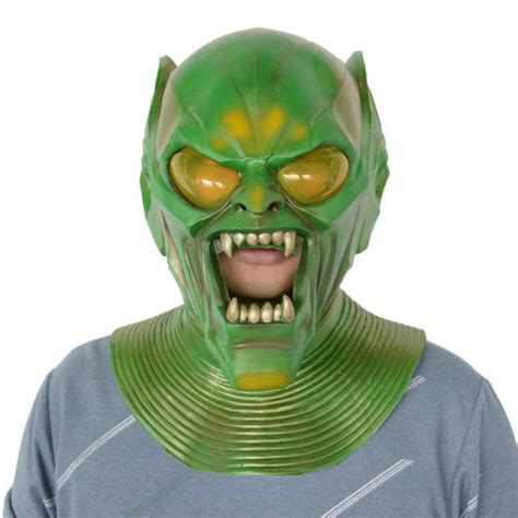 Hallowcos Spider-Man No Way Home Green Goblin Mask Cosplay Props