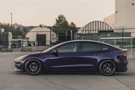 Purple Tesla Model 3 - Ultra Matte Moonlight Purple Wrap