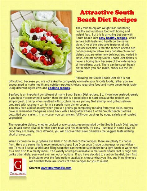 Attractive South Beach Diet Recipes by Catalina Linkava - Flipsnack