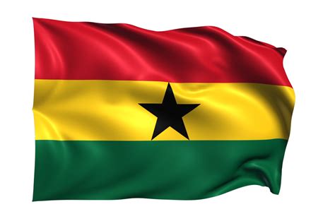 Ghana Waving flag Realistic Transparent Background 15309497 PNG