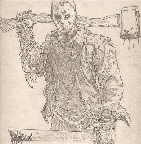 Jason Voorhees Sketch by LucasConceptArt on DeviantArt