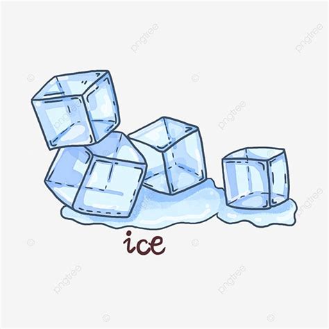 Ice Cube Cartoon PNG Transparent, Hand Drawn English Cartoon Ice Cube ...