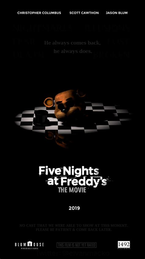 Five Nights at Freddy's: The Movie. (Fan-made poster.) idk what category is this though... : r ...