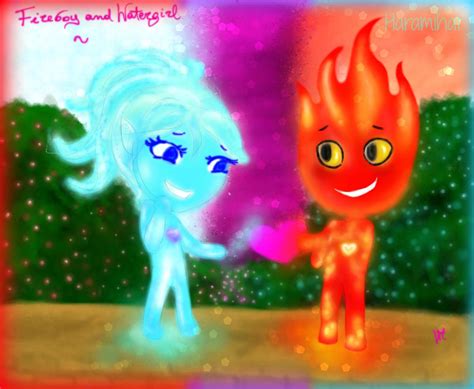 Fireboy and Watergirl by Haramihat on DeviantArt