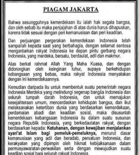 Piagam Jakarta: Sejarah, Isi, Tokoh Perumus, dan Kontroversi