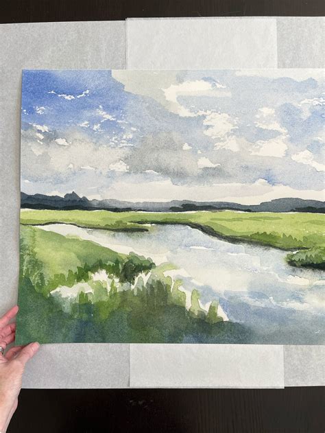 Landscape Marsh Painting Landscape Print Marsh Print - Etsy