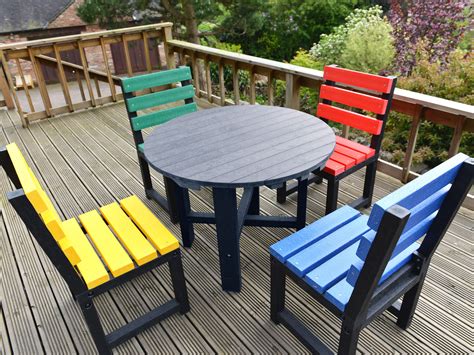 Recycled plastic garden furniture sets