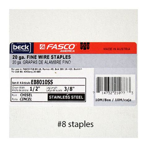 Stainless steel staples