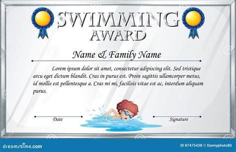 Free Swimming Certificate Templates | Professional Template for Business