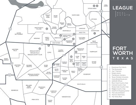 Fort Worth Neighborhood Map - LEAGUE Real Estate