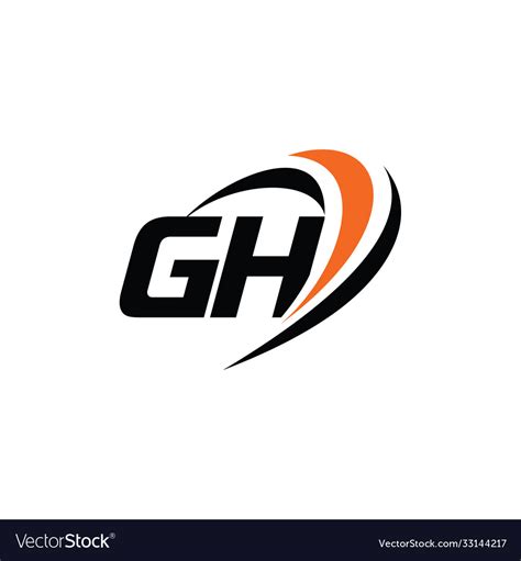 Gh monogram logo Royalty Free Vector Image - VectorStock