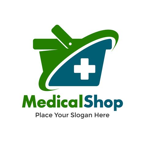 Medical shop vector logo template. This design use stethoscope symbol. Suitable for bag and ...