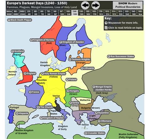 European History Interactive Map. Think European history is confusing? Watch as the borders of ...