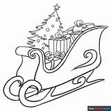 Santas Sleigh Coloring Page  Easy Drawing Guides sketch template