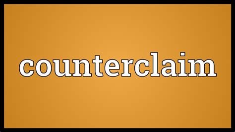 Claim And Counterclaim Ppt