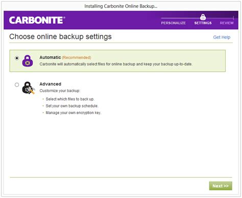 Carbonite backup settings - BackupReview.com