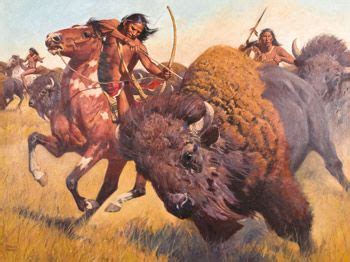 Buffalo Hunt | Native american artwork, Western art, Native american art