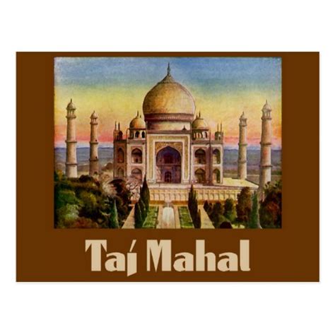 Vintage Taj Mahal Postcard | Zazzle