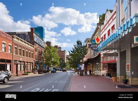 Shops on Houston Street in the Sundance Square district of downtown ...