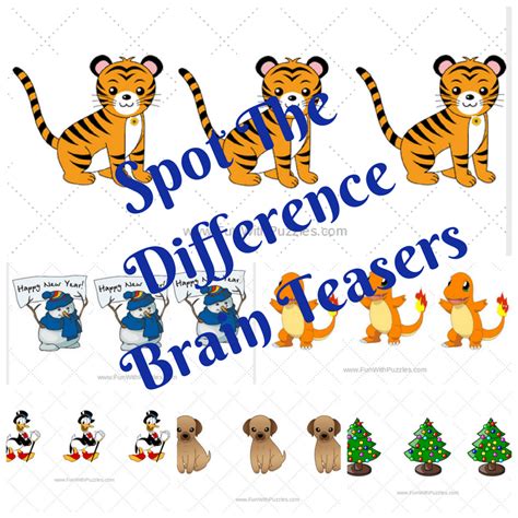 Spot The Difference Picture Brain Teasers Questions and Answers
