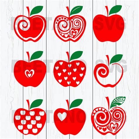 Apple teacher logo SVG, DXF, EPS, PNG Instant Download