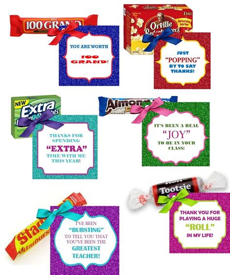 Free Printable Teacher Appreciation Candy Bar Wrappers