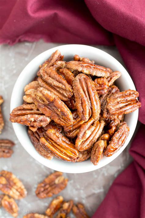 4 Ingredient Oven-Roasted Paleo Candied Pecans (Vegan, Gluten-Free, Dairy-Free, Refined Sugar ...