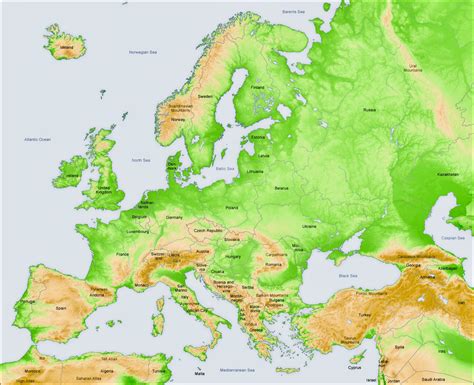 Accurate Map Of Europe