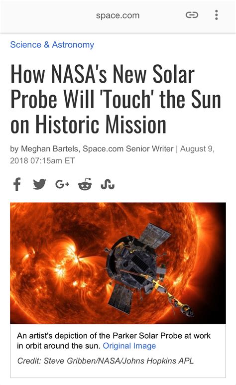 NASA launching historic mission to “touch” the Sun on Saturday | Sam's ...